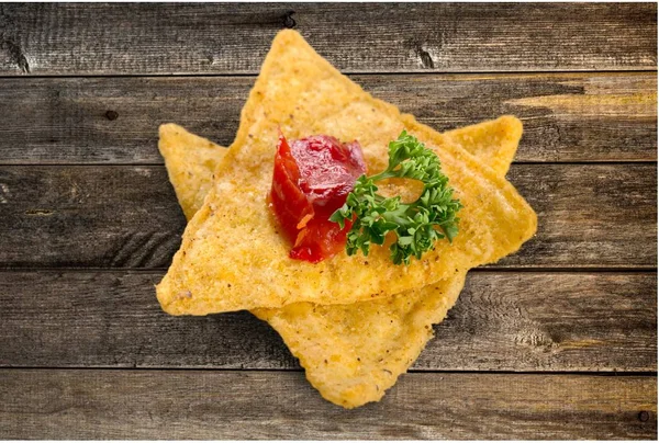 Stew vegetables and nachos — Stock Photo, Image