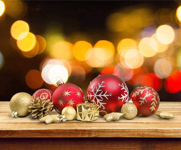 Hermosas Bolas Navidad Fondo Festivo — Foto de Stock