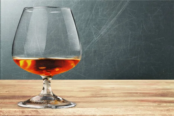 Transparant Glas Met Whisky Geïsoleerd — Stockfoto