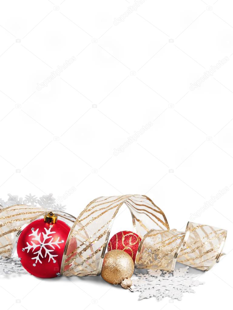 Beautiful Christmas balls, festive background