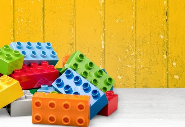 Zabawki Kolorowe Bloki Tle — Zdjęcie stockowe