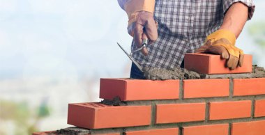Duvar işi, tuğla ustası brickwall inşa