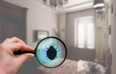 Büyüteçli el saptanan yatak böceği 