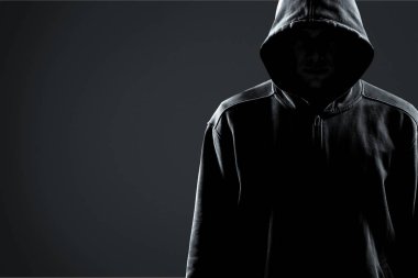 Hoodie karanlık tanınmayan adam