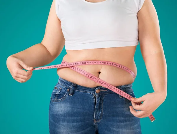 Concepto Pérdida Peso Mujer —  Fotos de Stock