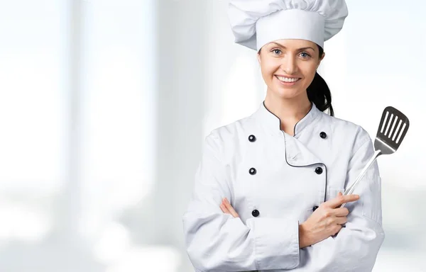Портрет Молодої Жінки Кухаря — стокове фото