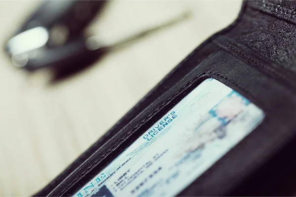 財布の運転免許証 IdカードId — ストック写真