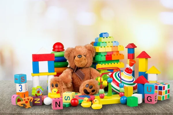 Kids Toys Collection Close View — Stock Photo, Image