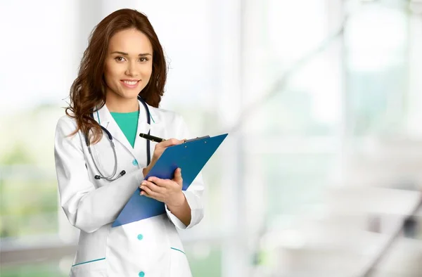 Young Female Doctor Background — Stock Photo, Image