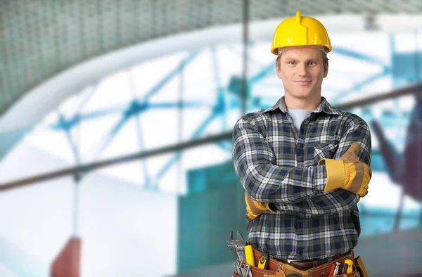 Young Foreman Hard Hat — Stock Photo, Image