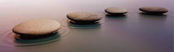 Zen Basalt Stones Isolated Background — Stock Photo, Image