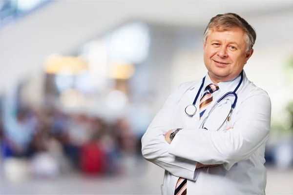 Portrait Doctor Crossed Hands — Stock Photo, Image