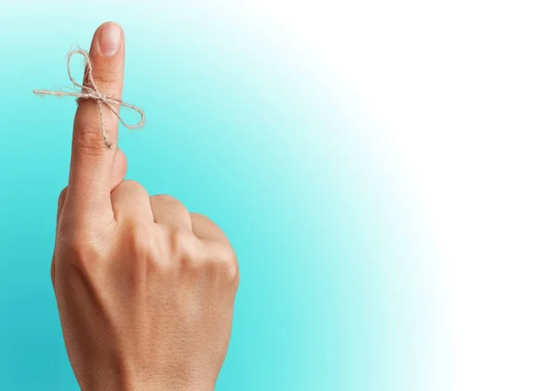 Індексний Палець Пов Язаний Мотузкою — стокове фото