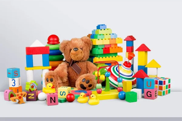 Kids Toys Collection Close View — Stock Photo, Image