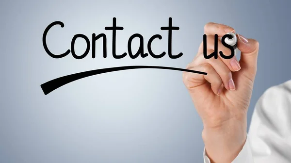 Contacteer Ons Tekst Customer Center Call Concept — Stockfoto