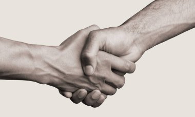 İş el sıkışması, yakın çekim, anlaşma ve ortaklık konsepti