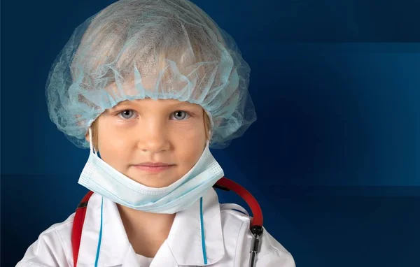 Lindo Niño Vestido Como Doctor —  Fotos de Stock