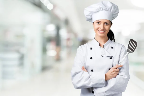 Retrato de una joven chef —  Fotos de Stock