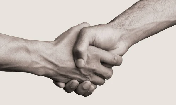 Geschäftlicher Handschlag Nahaufnahme Vereinbarung Und Partnerschaftskonzept — Stockfoto