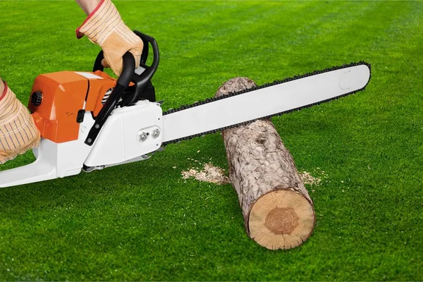 Kettensäge Holzfäller Gartengeräte — Stockfoto