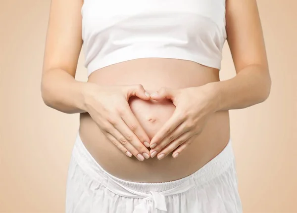 Cute Pregnant Belly Background — Stock Photo, Image