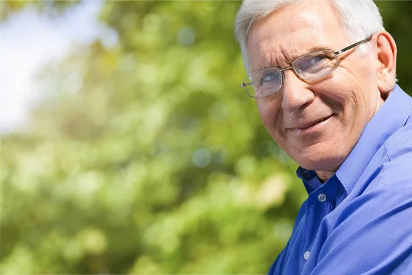 Portrait View Senior Man — Stock Photo, Image