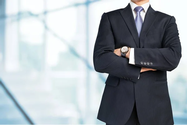 Joven Hombre Negocios Con Brazos Cruzados — Foto de Stock