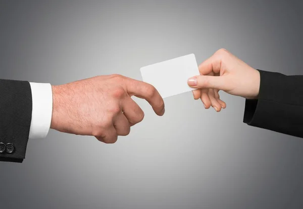 Man giving business card — Stock Photo, Image