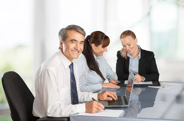 Business Computer Människor Möte Män Kontor Team — Stockfoto