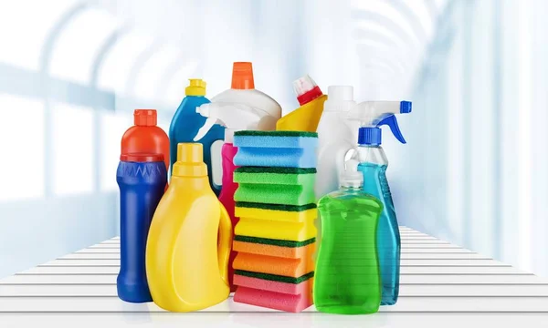 Different Cleaning Supplies Household — Stock Photo, Image