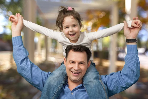 Happy Father Daughter Having Fun Together — Stock Photo, Image
