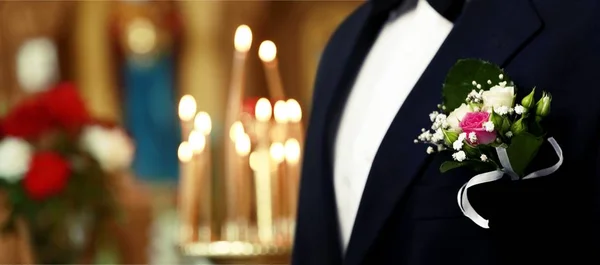 Male groom in wedding suit — Stock Photo, Image