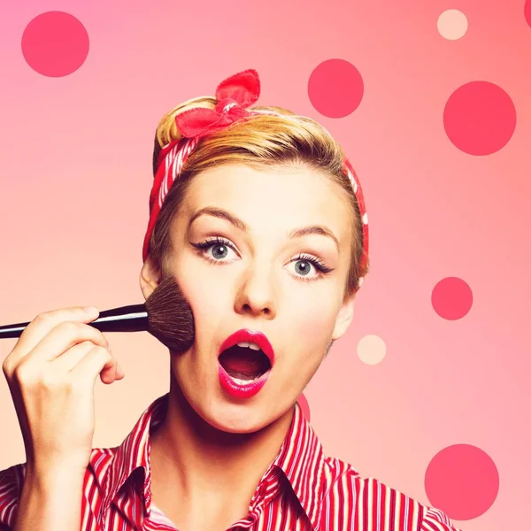 woman with pin-up make-up