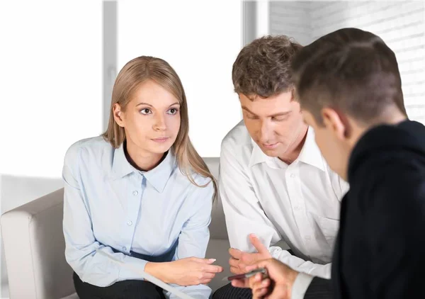 Group Business People Discussing Problems Office — Stock Photo, Image