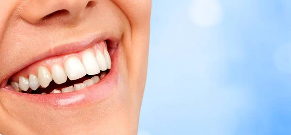 White Health Healthy Teeth Woman Fun Background — Stock Photo, Image