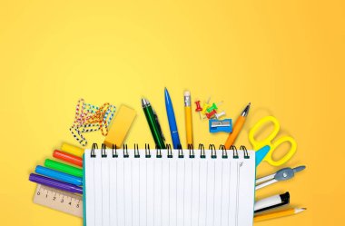 renkli okul kırtasiye, geri okul arka plan