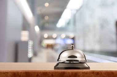 Resepsiyon hizmeti Resepsiyon bell üzerinde arka plan bulanık