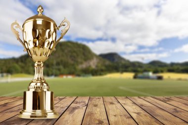 Açık renkli Altın Kupa bardakta