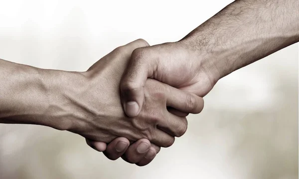 Two Men Shaking Hands — Stock Photo, Image