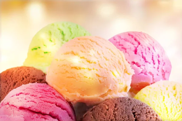 Різноманітні Морозива Літній Десерт — стокове фото