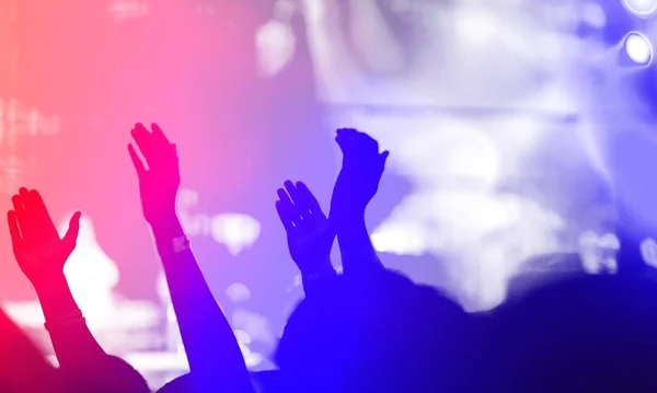 Hands People Rock Concert — Stock Photo, Image