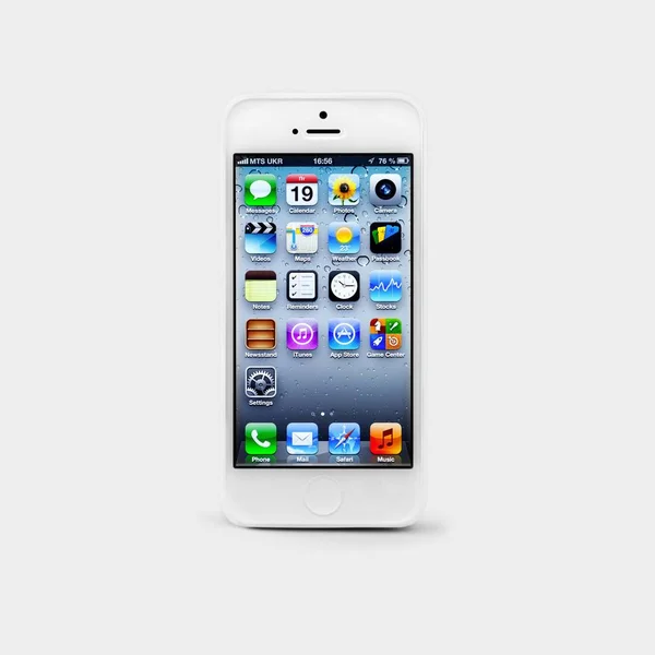 Modern Érint Képernyő Smartphone Könnyű Háttér — Stock Fotó