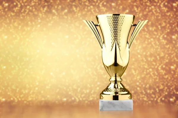 Golden Trophy Cup Background — Stock Photo, Image