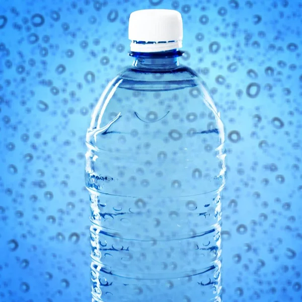 water in plastic bottle isolated on  background