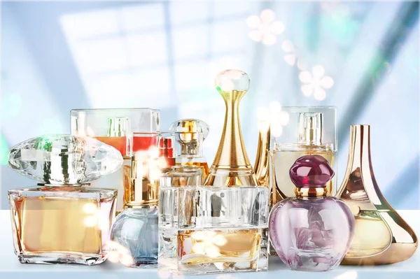 Aromatic Perfumes Bottles Close View — Stock Photo, Image