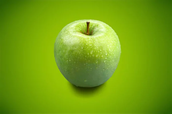 Крупный План Свежего Зеленого Яблока — стоковое фото