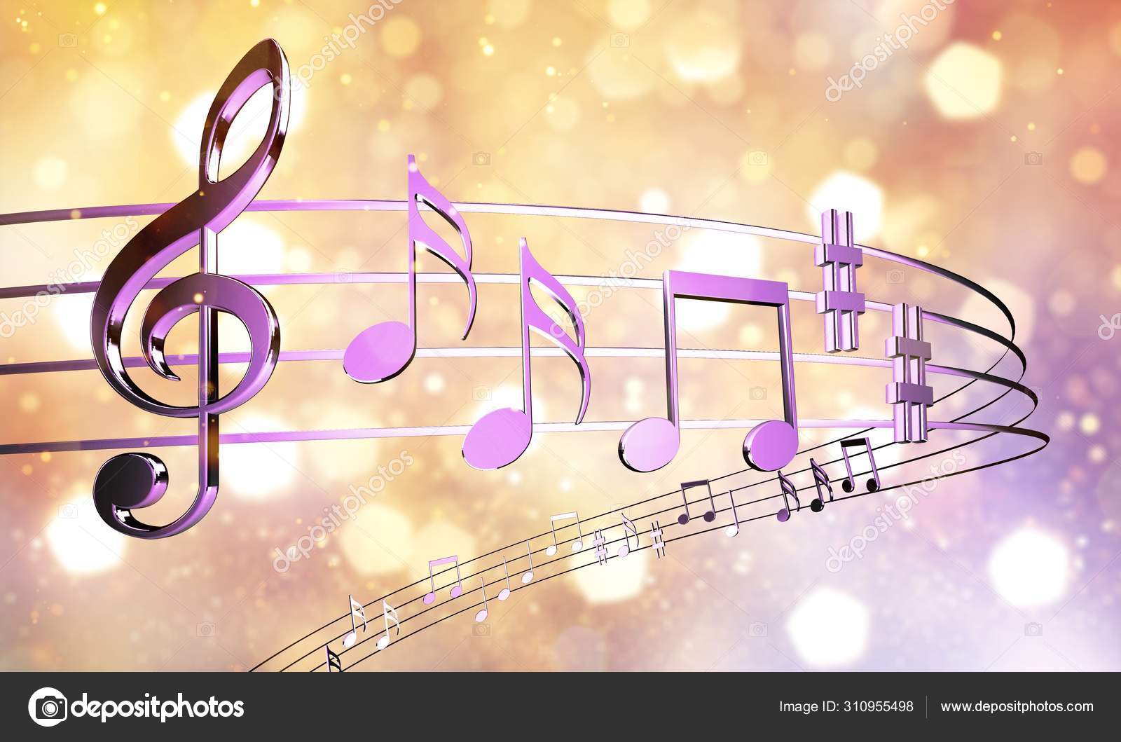 Musical Notes Background Music Entertainment Stock Photo by ©billiondigital  310955498