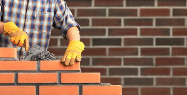 Duvar işi, tuğla ustası brickwall inşa