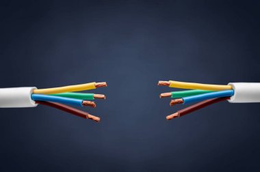 Birçok kabloyla elektrik ekranlı kablo 