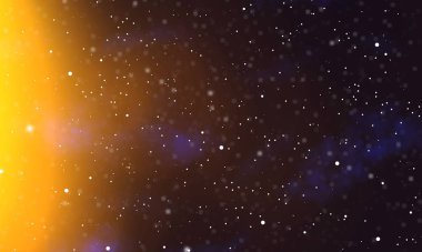 gece gökyüzünde renkli yıldız